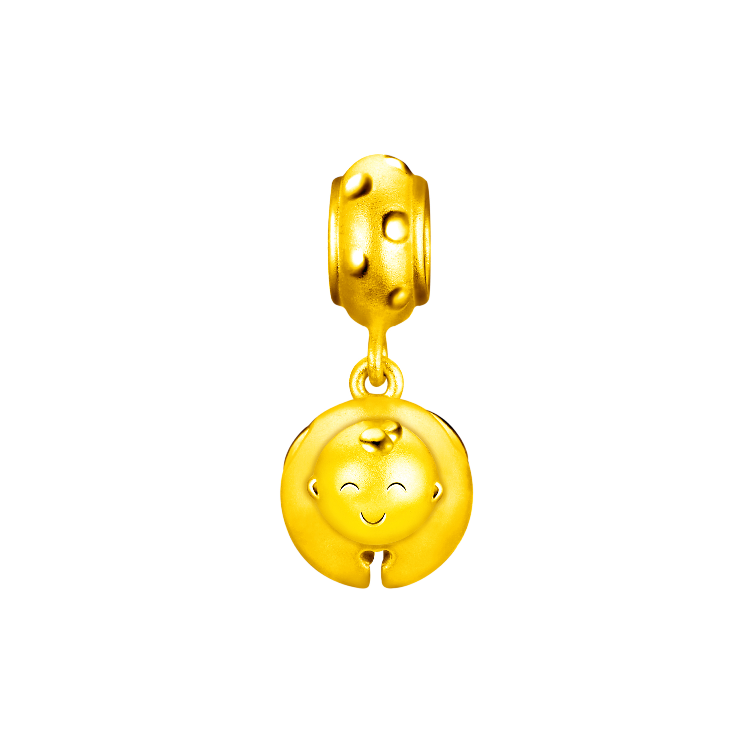Hugging Family "Ka-ka Bell" Gold Pendant