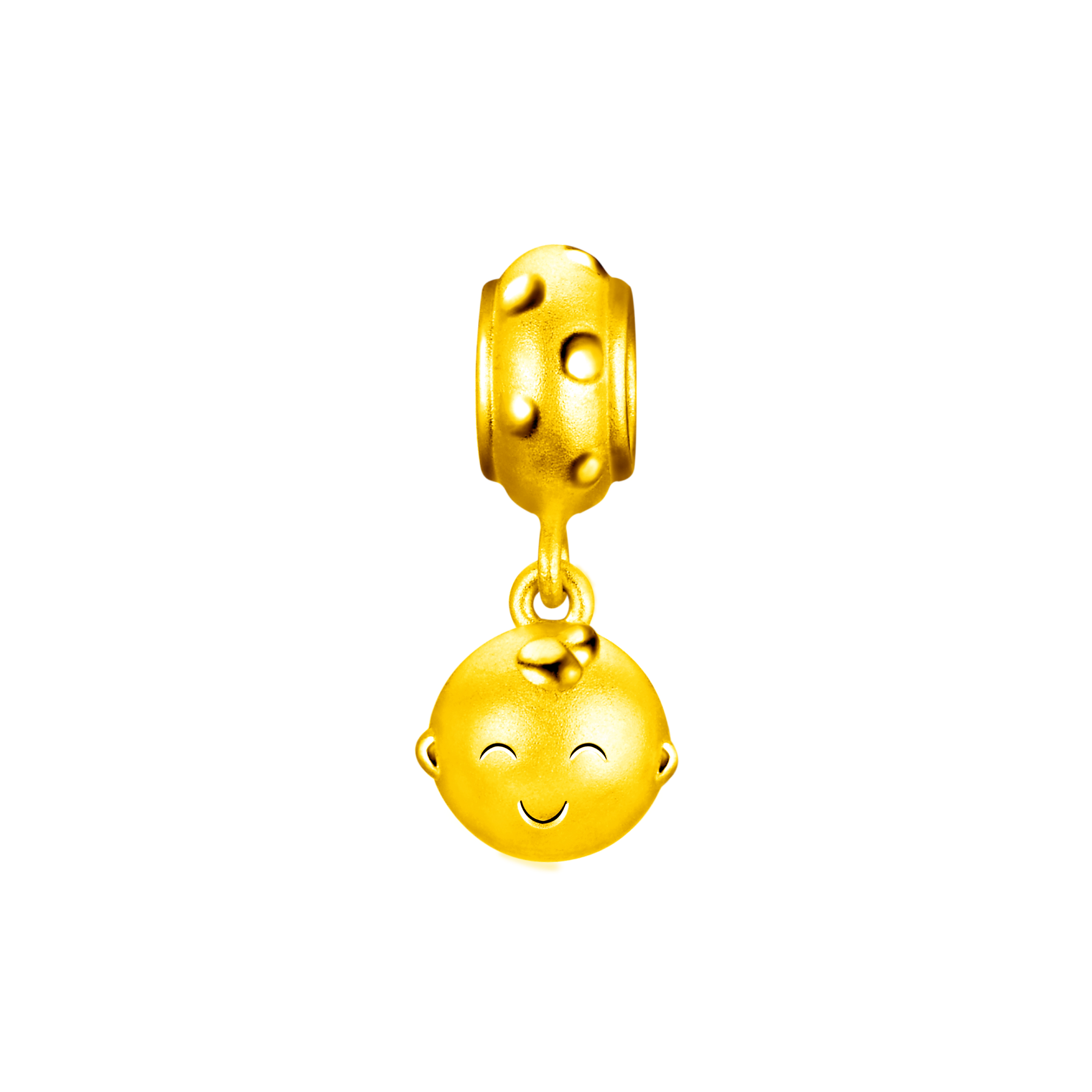 Hugging Family "Ka-ka Bell" Gold Pendant